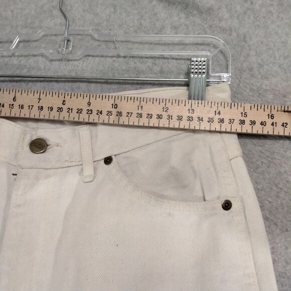 Chic Jeans Juniors 13 White USA Made High Rise Tapered Leg Vintage Retro 90s - Picture 7 of 15